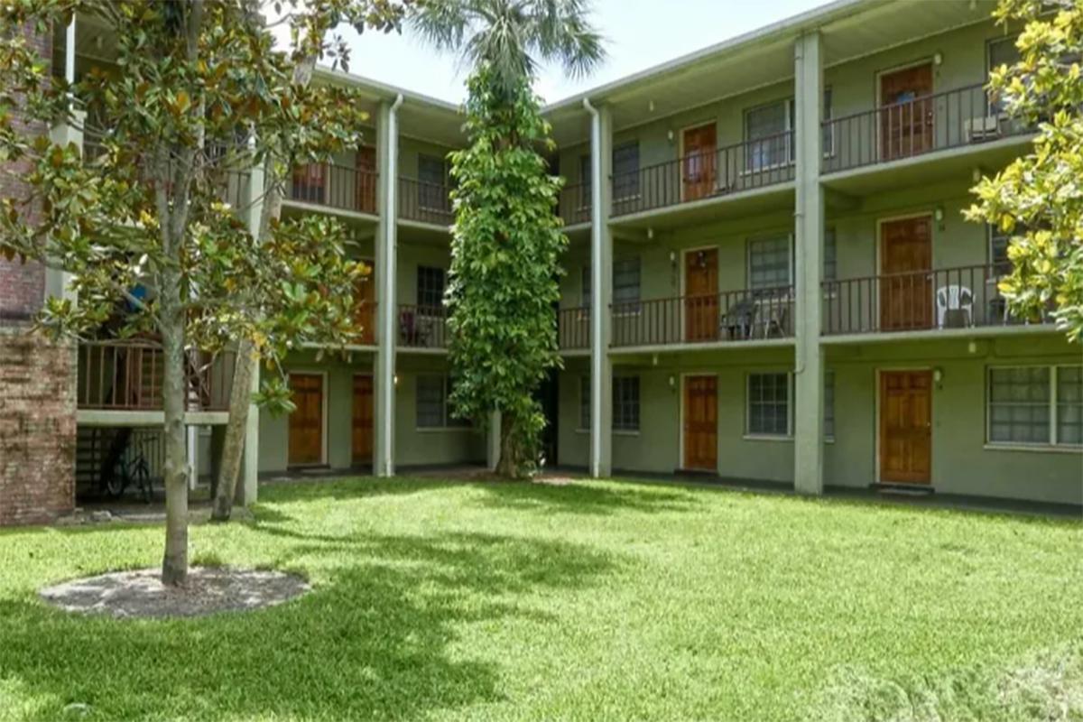 a large lawn in front of a building