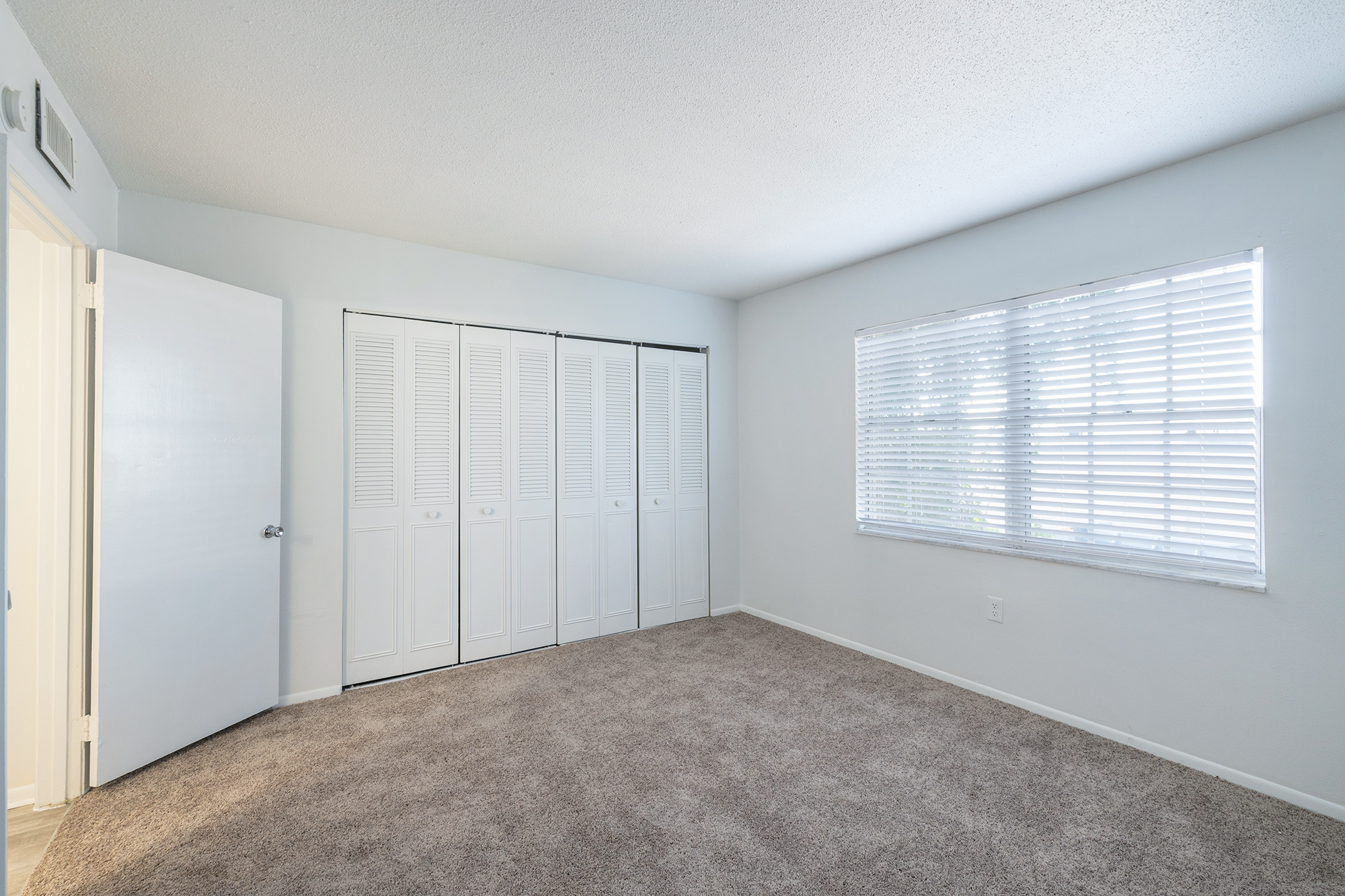 a double door in a room