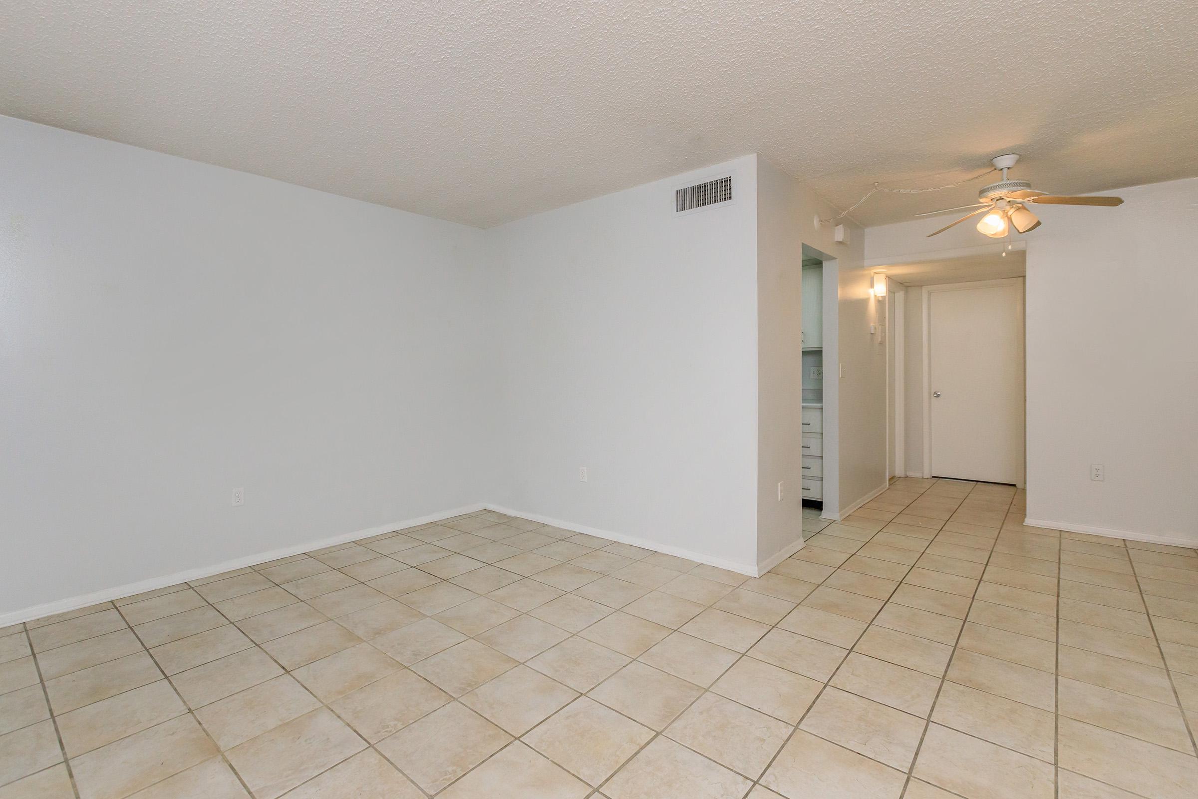 a tiled floor in a room