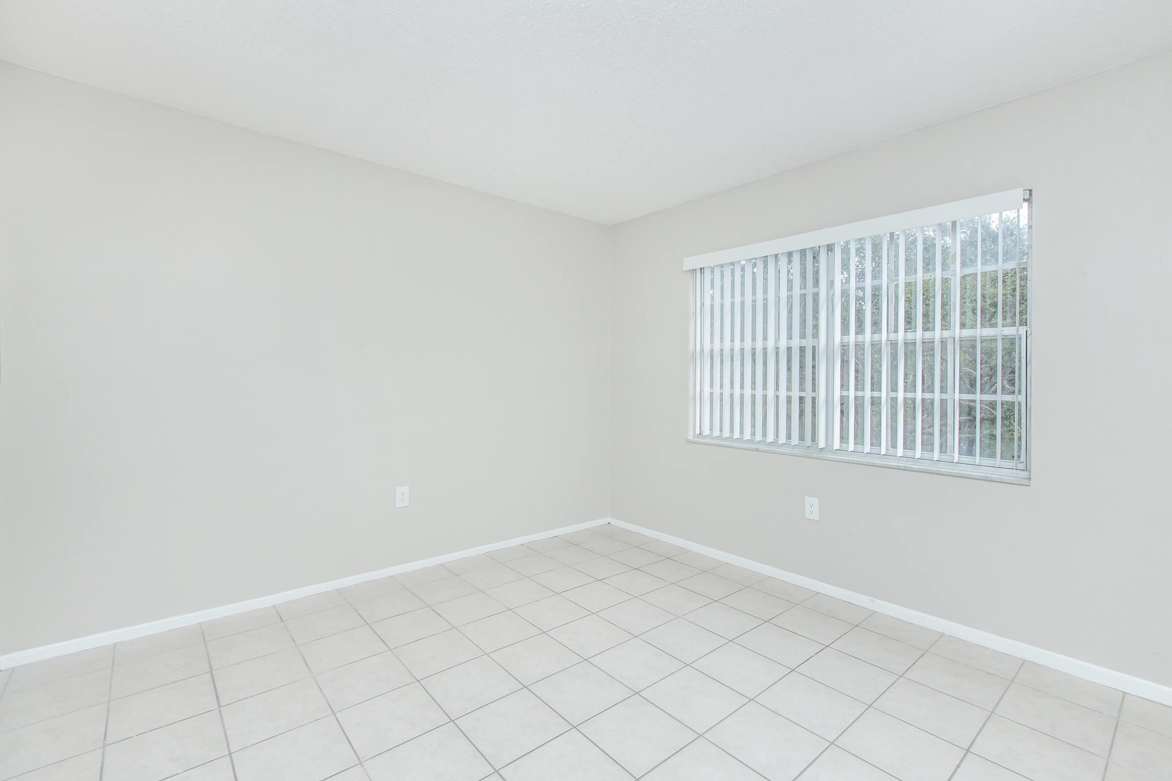 a room with a tiled floor