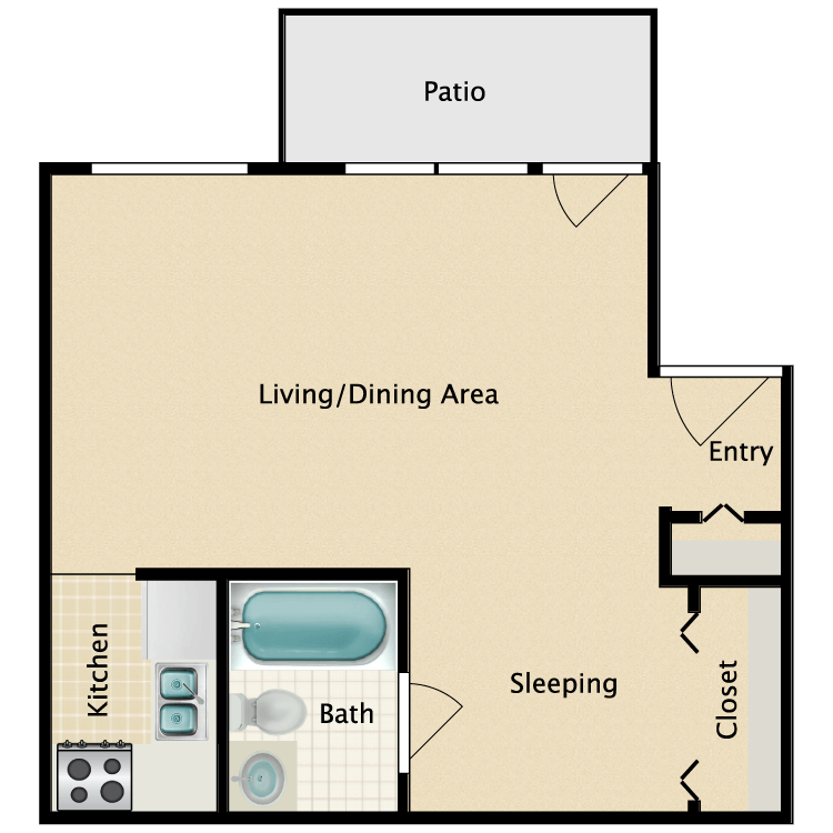 Floor plan image of Studio