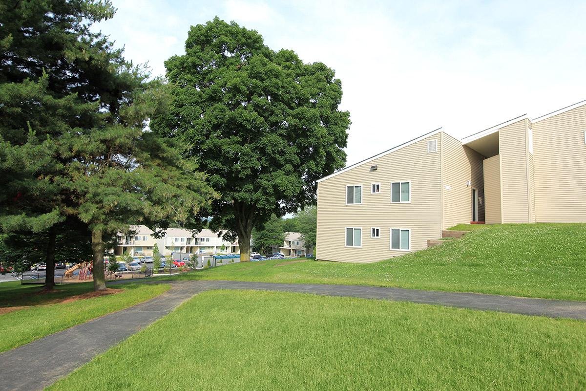 a large lawn in front of a house