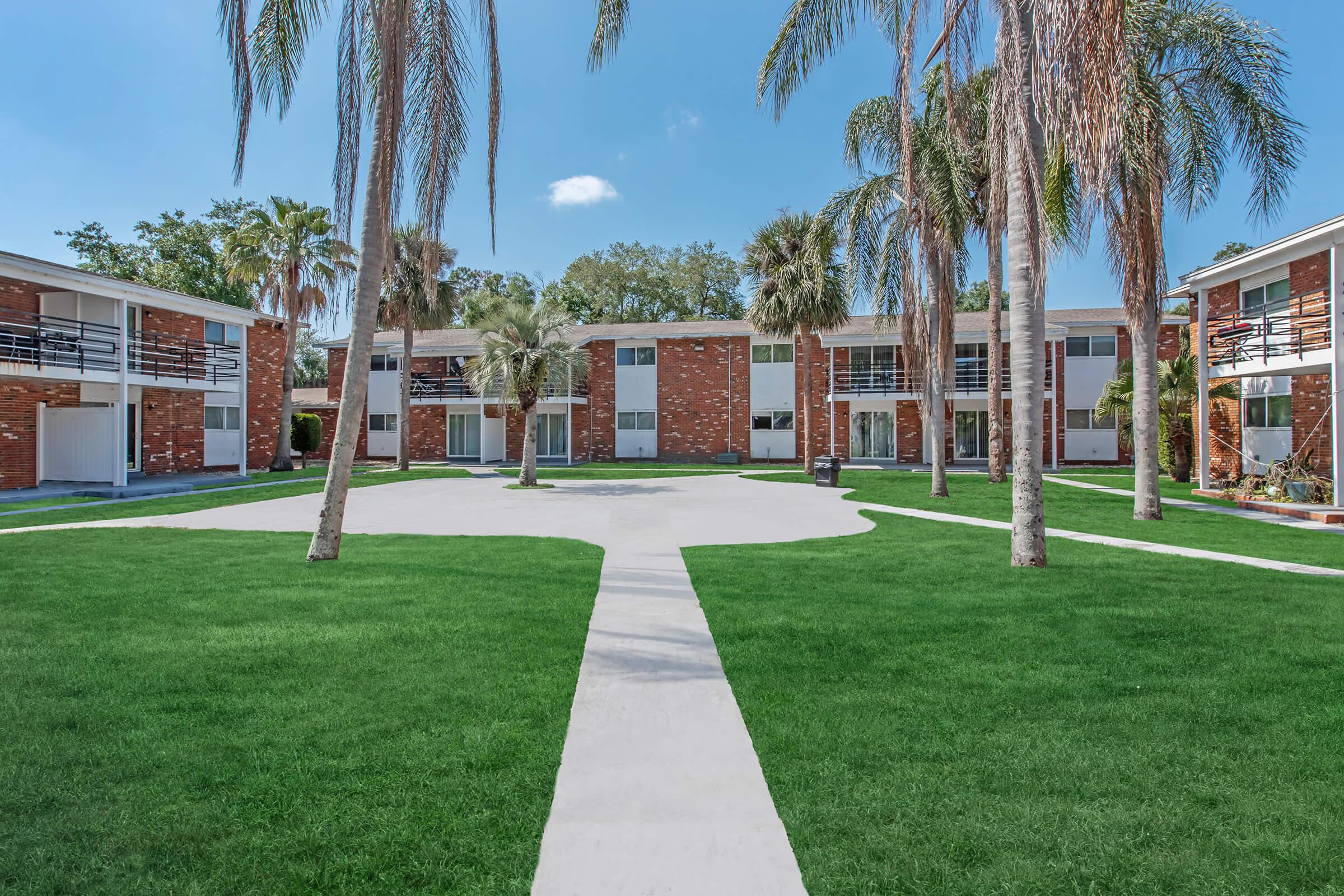 a large lawn in front of a house