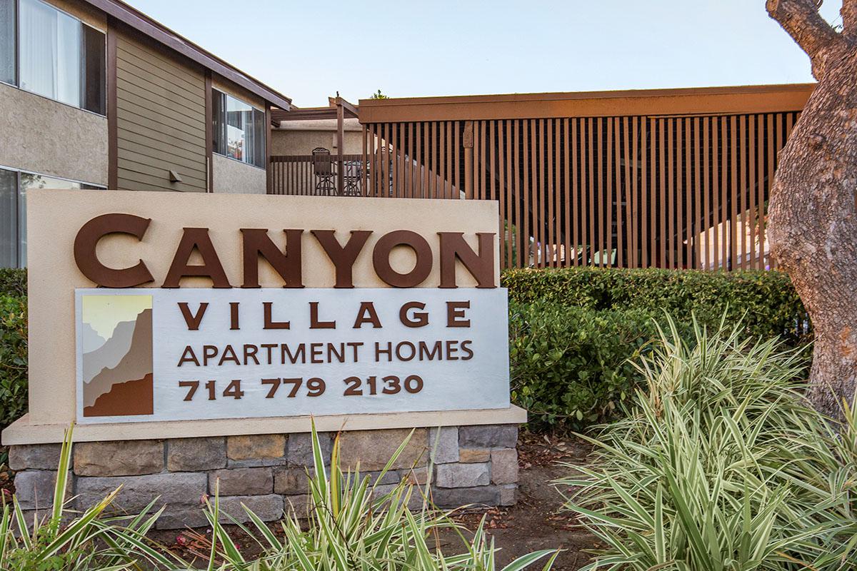 Canyon Village Apartment Homes monument sign