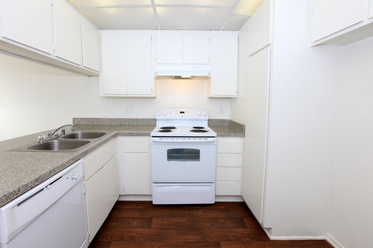 Kitchen with wooden floors