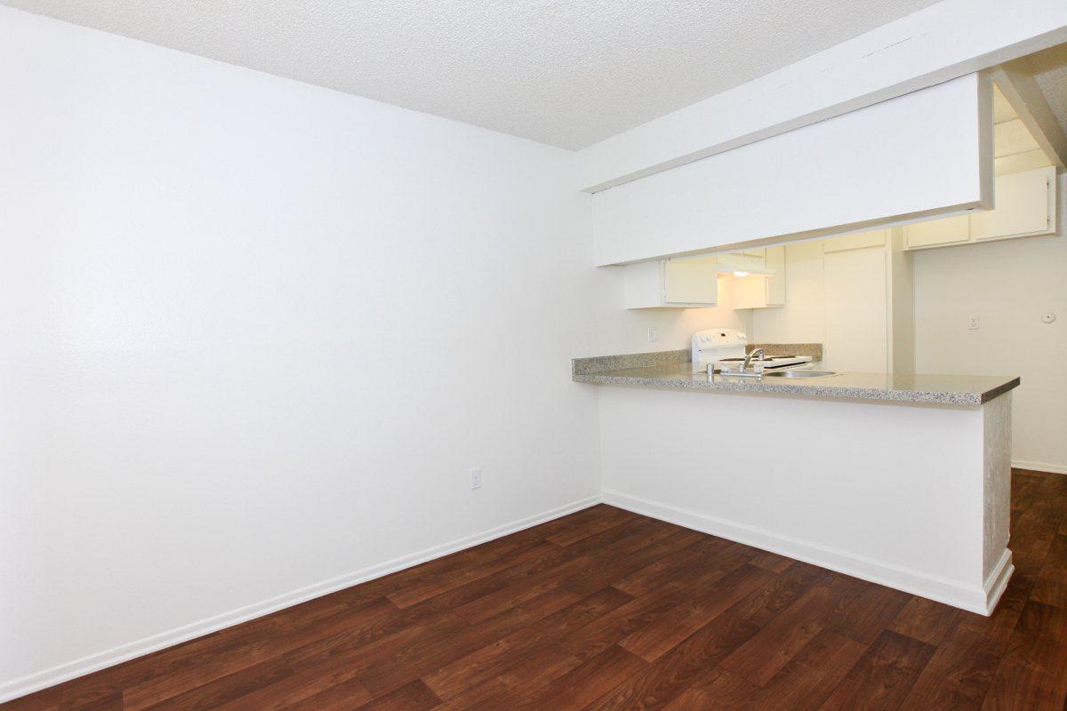 Dining room with wooden floors