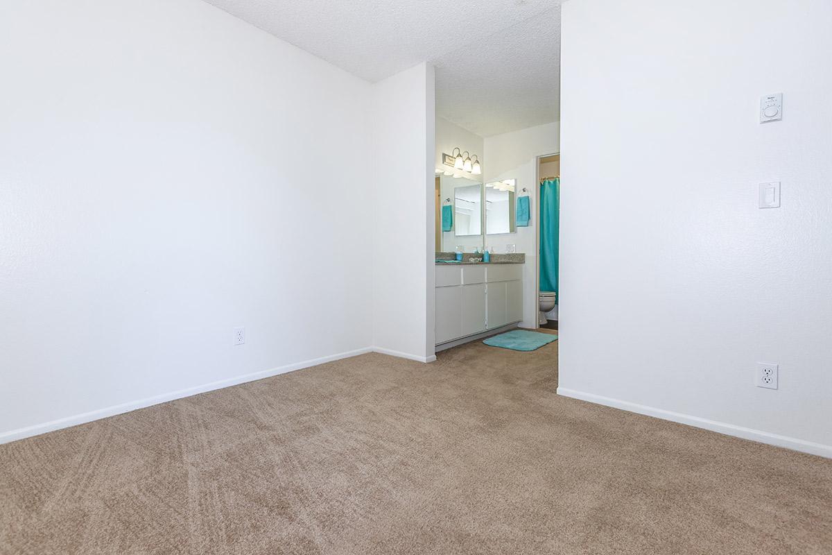 Bedroom with bathroom sink