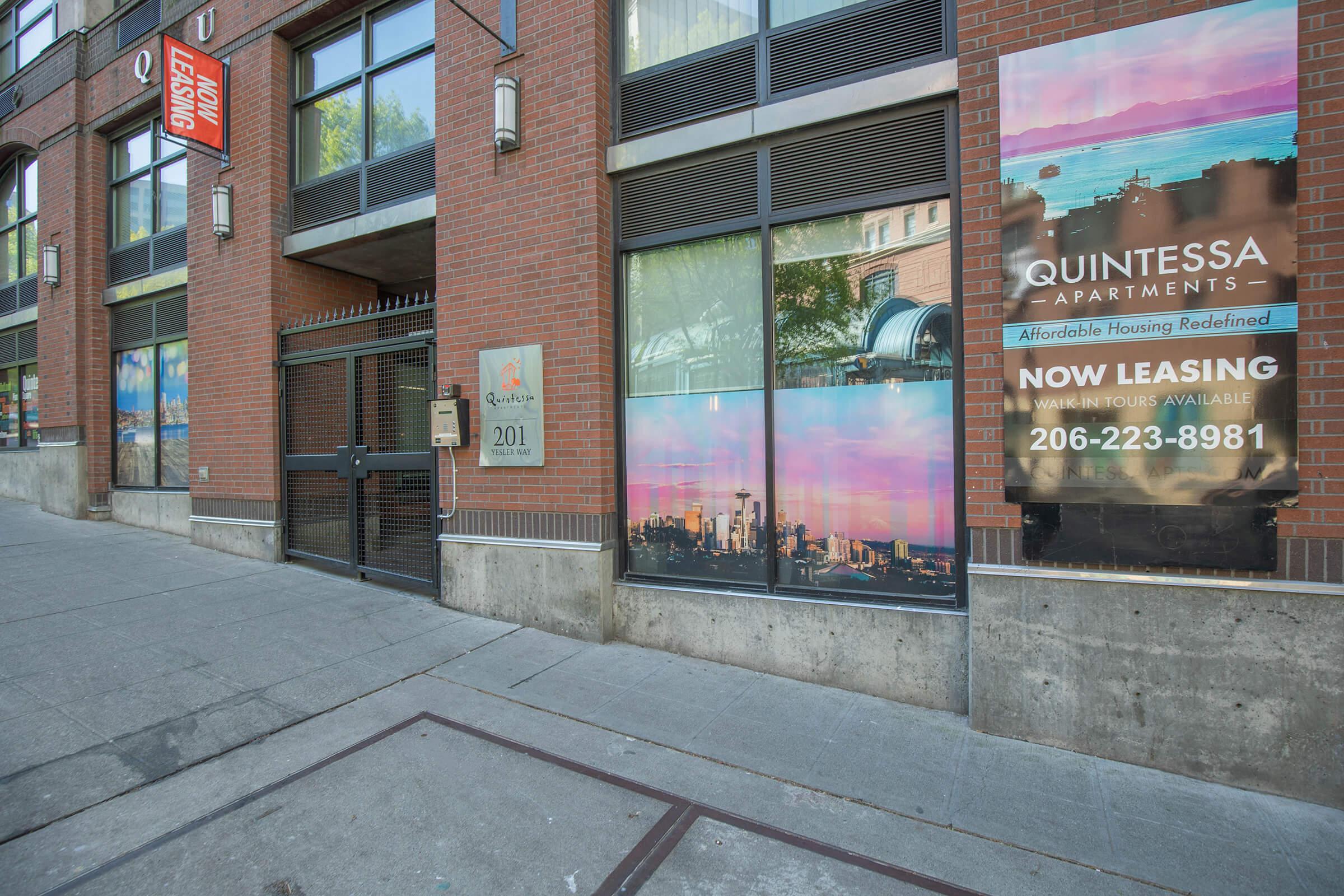 a store in a brick building