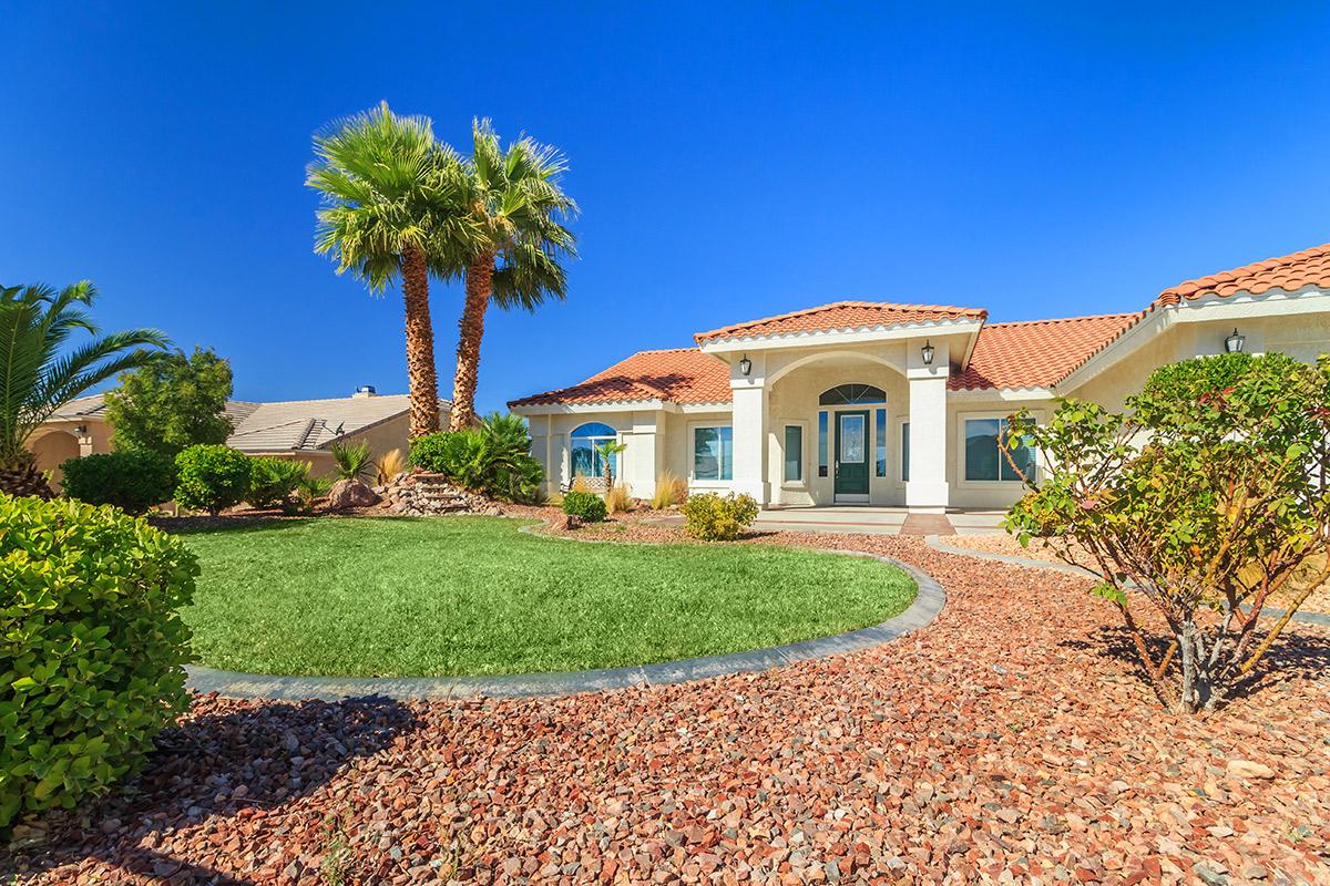 a garden in front of a house