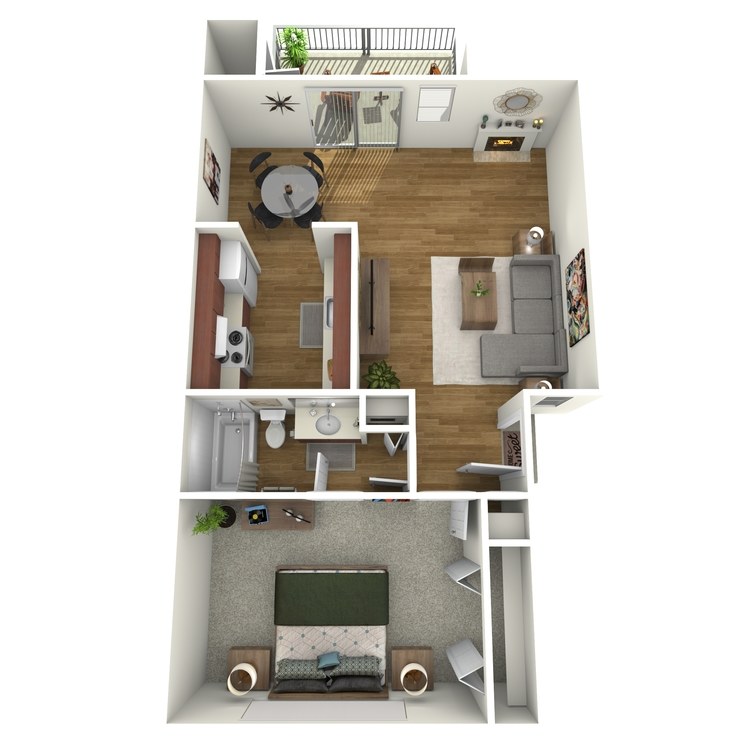 1x1 floor plan image