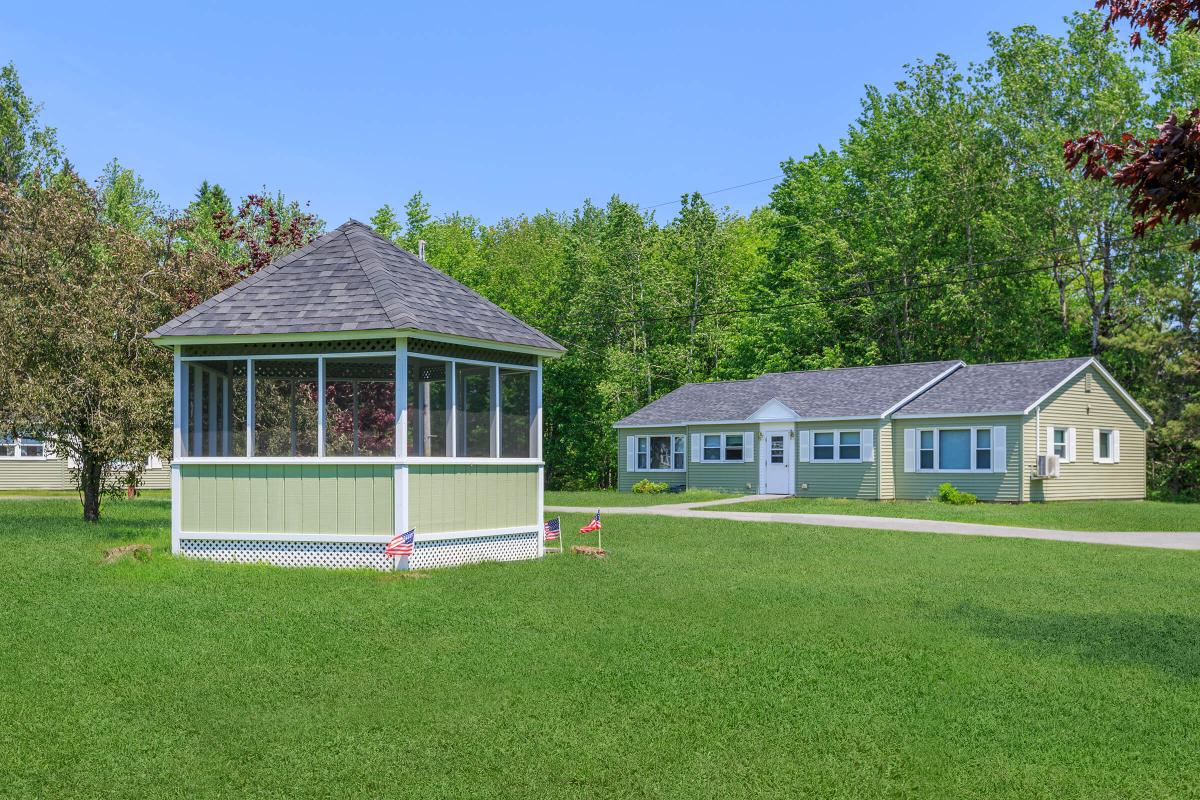 a large lawn in front of a house