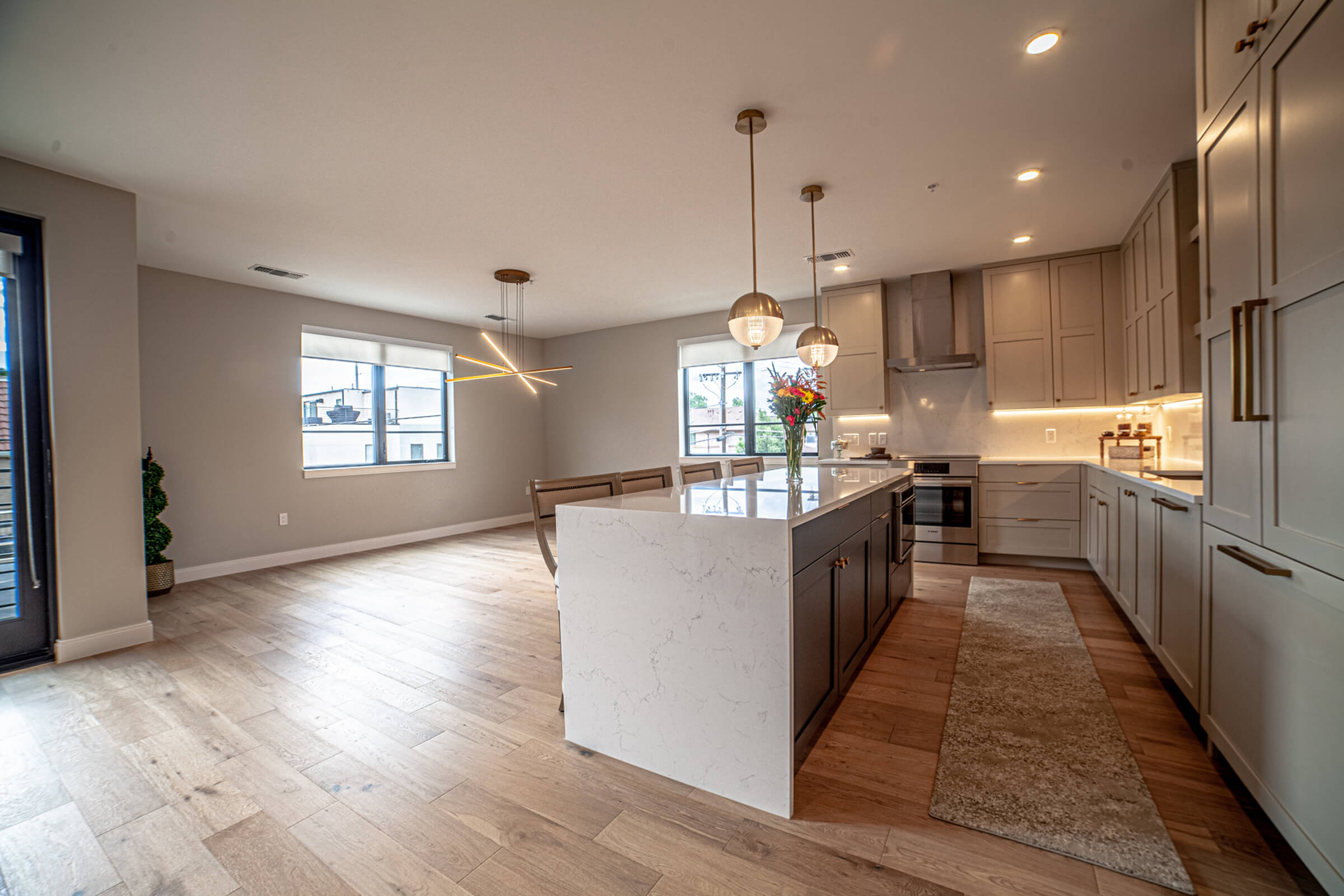 a view of a kitchen