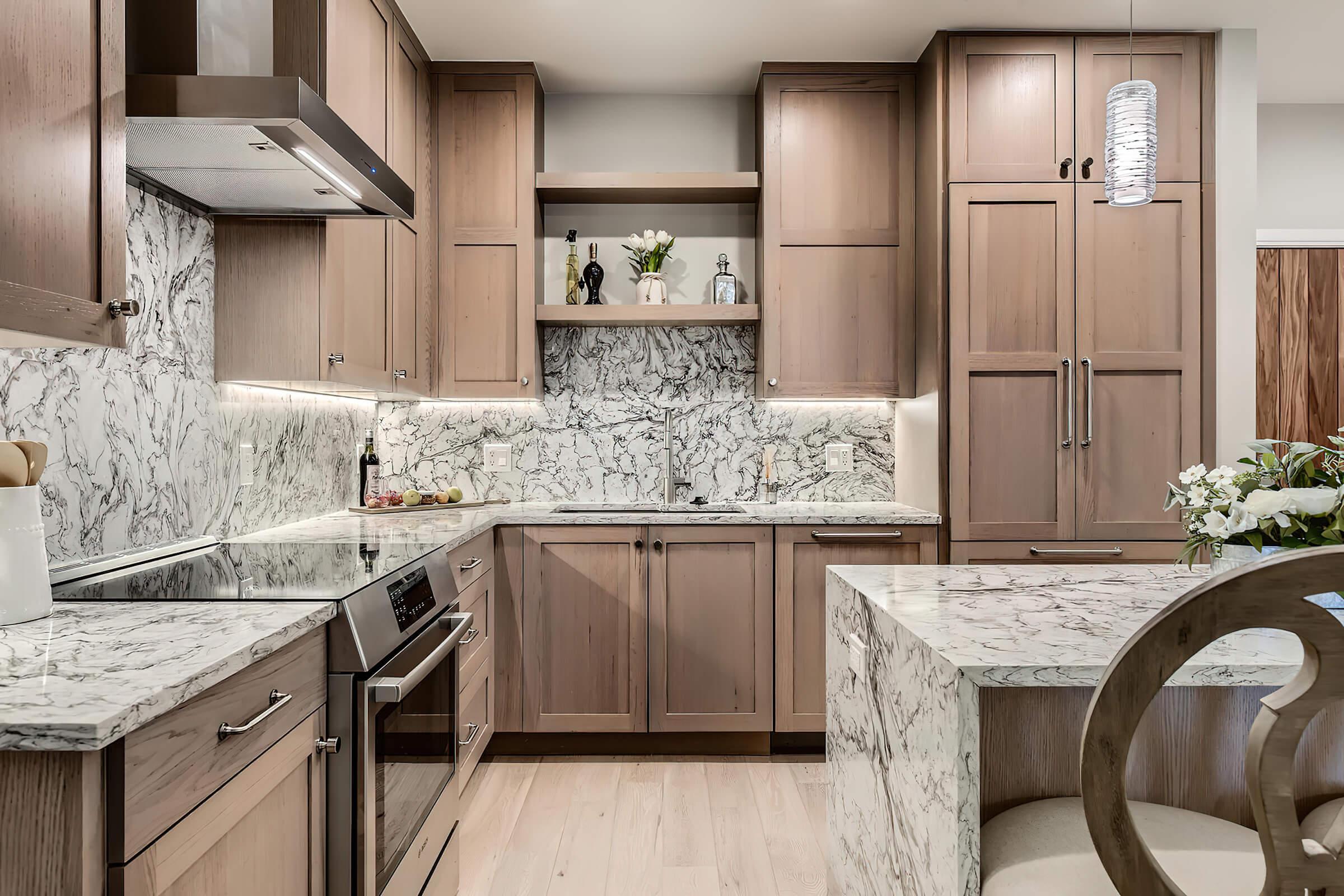 a kitchen with a sink and a window