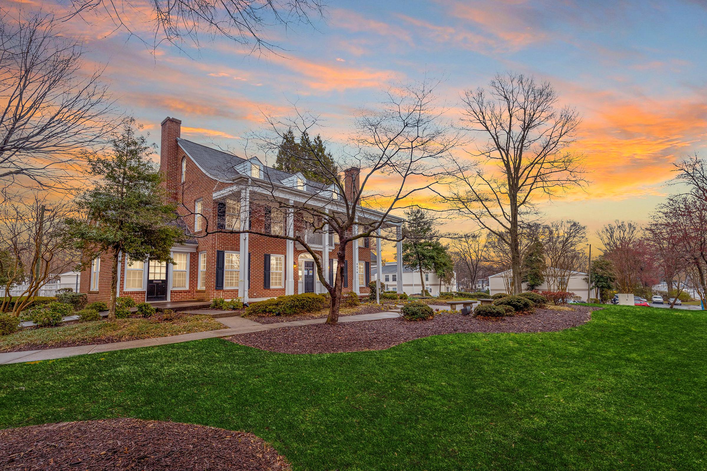 a large lawn in front of a house