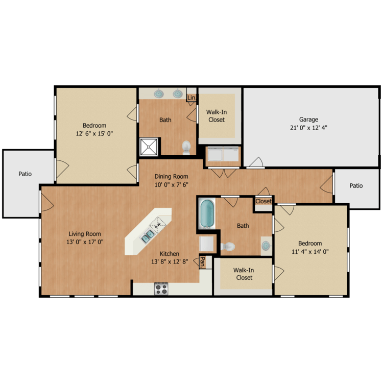Floor plan image of Cottage B2