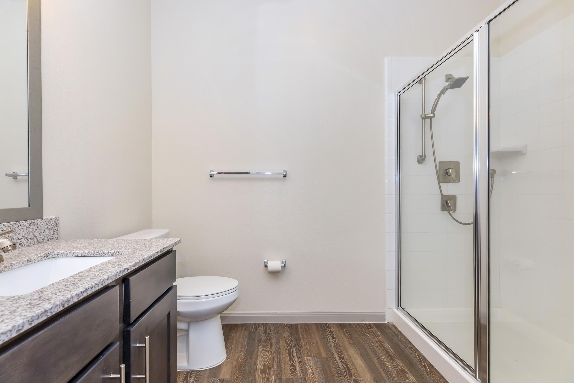 a glass shower door