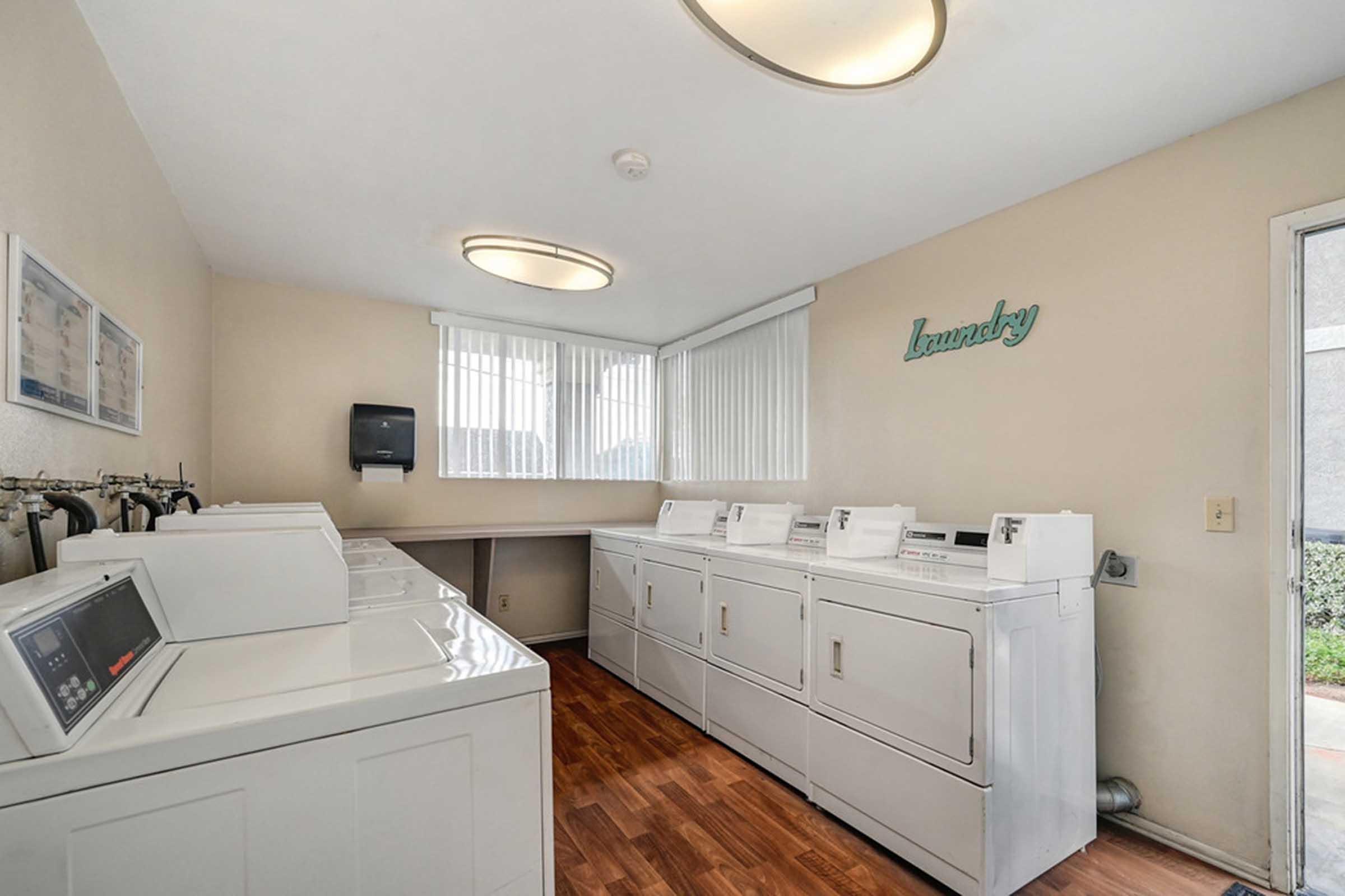 dryers in a laundry room