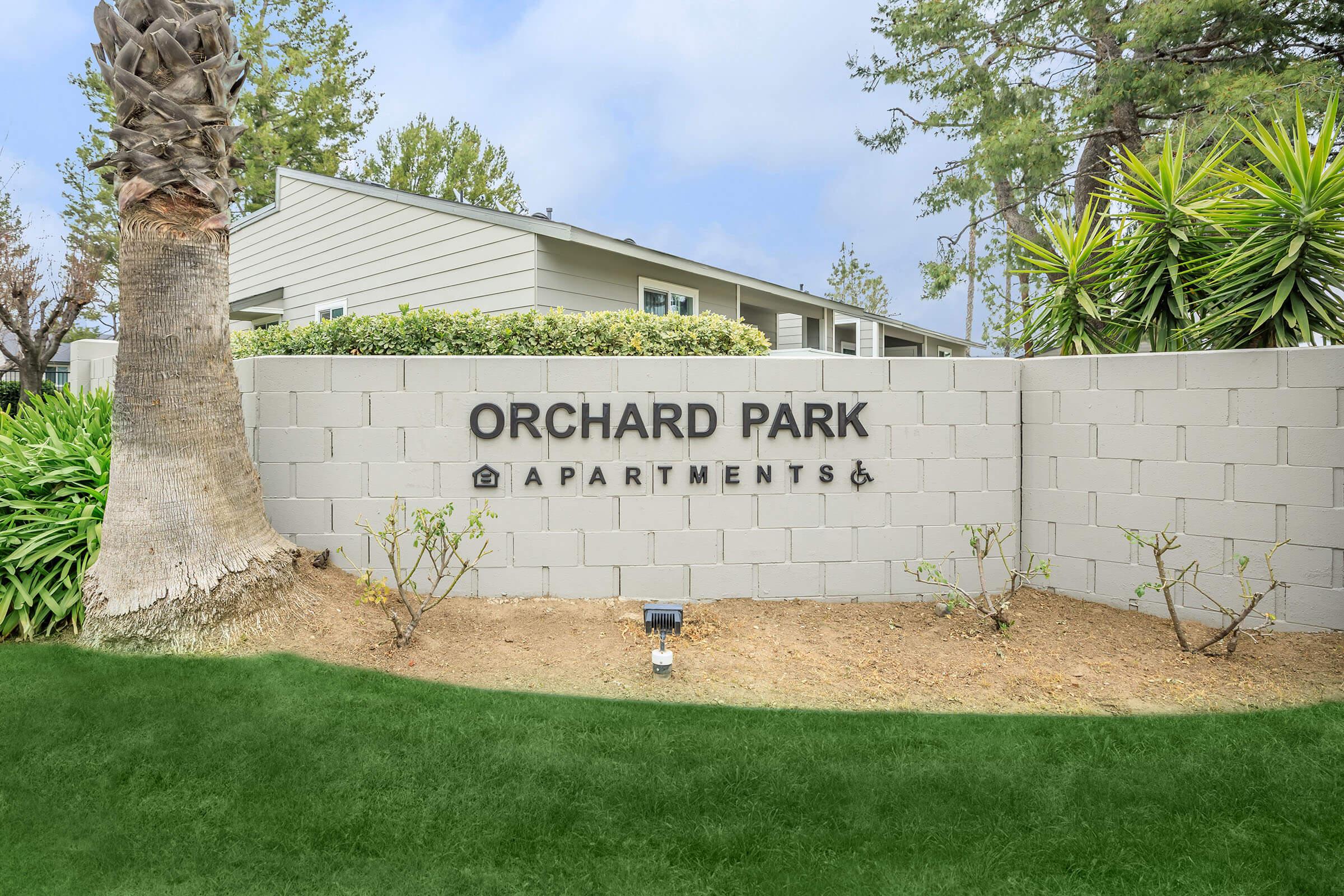 Orchard Park Apartments monument sign