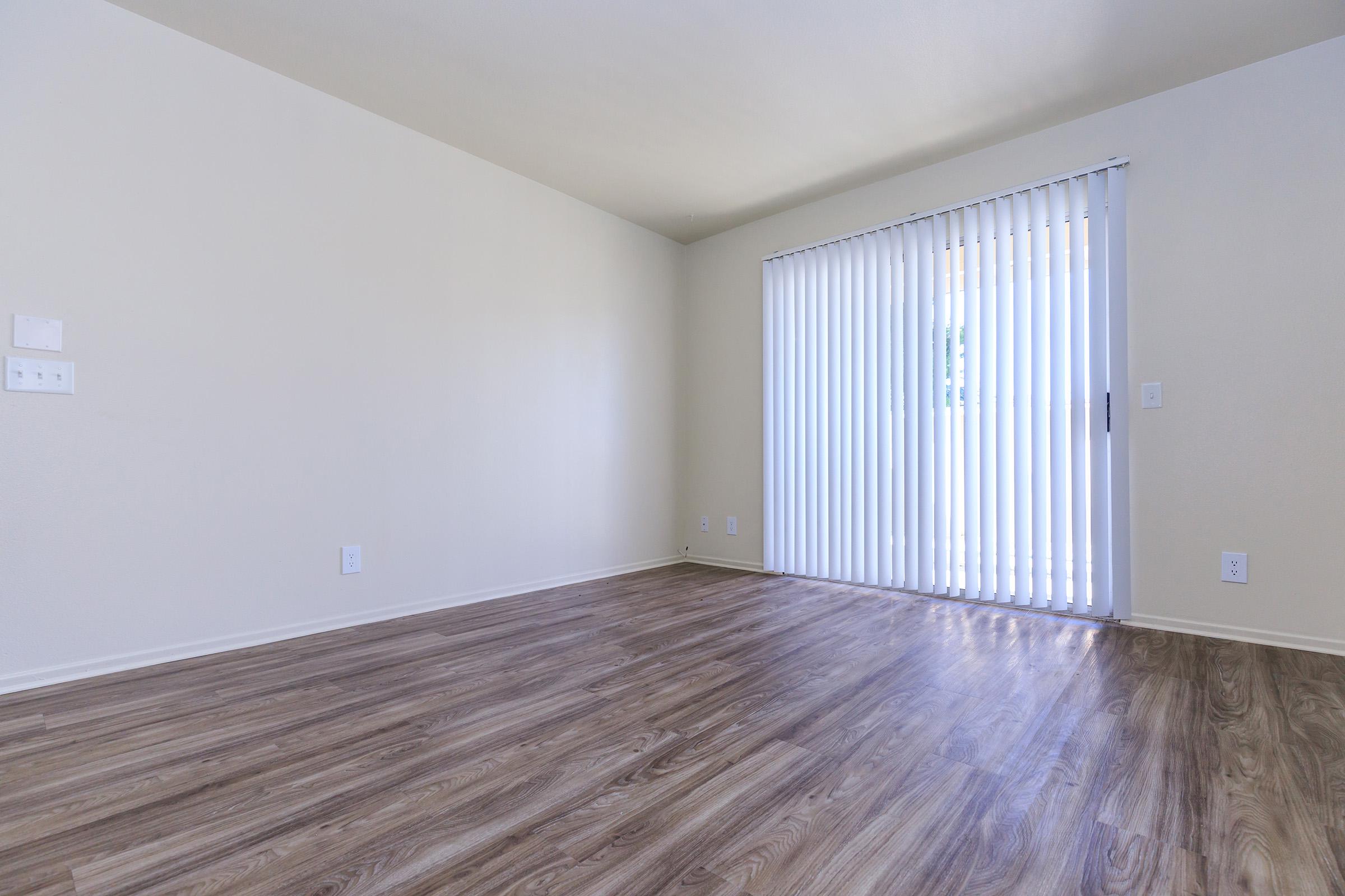 Living room with sliding glass doors