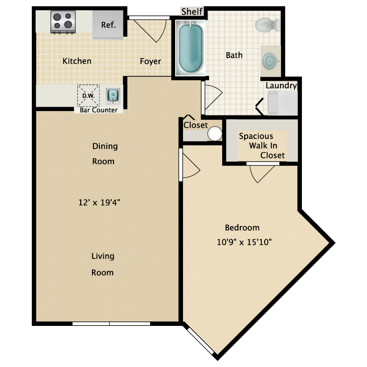 Floor plan image of Building 1-1D