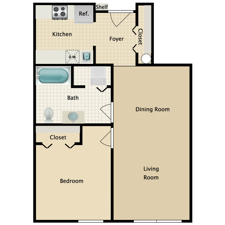 Floor plan image of Building 1-1E