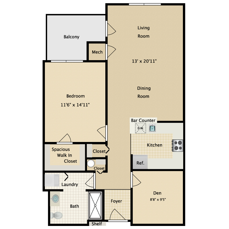 Floor plan image of Building 2-1A
