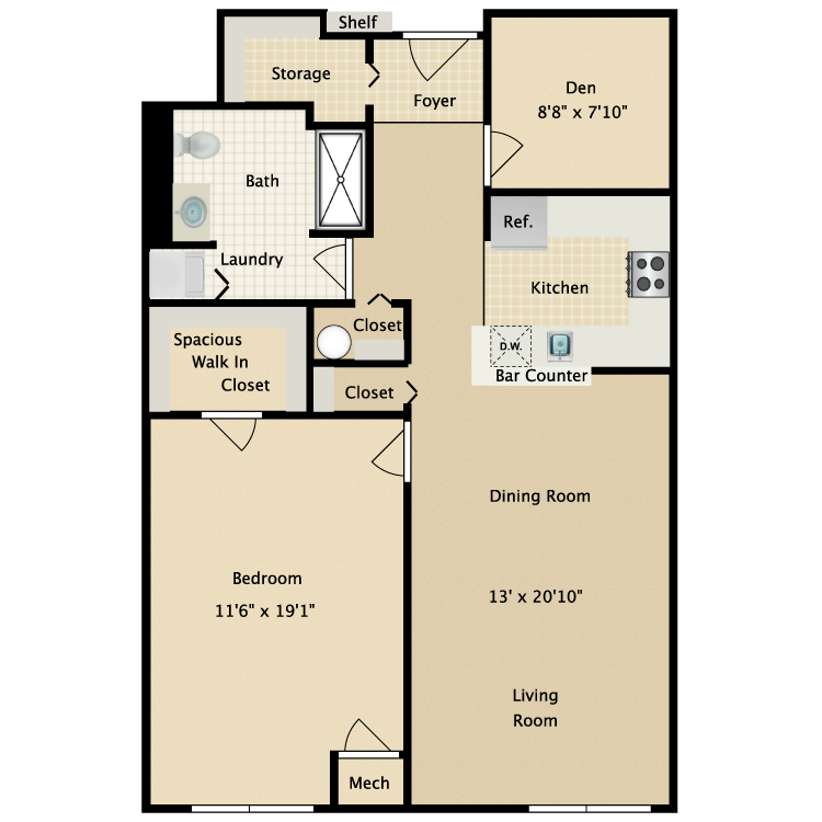 Floor plan image of Building 2-1B