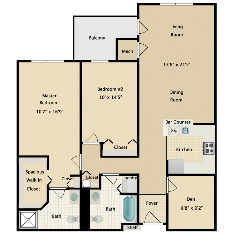 Floor plan image of Building 2-2A