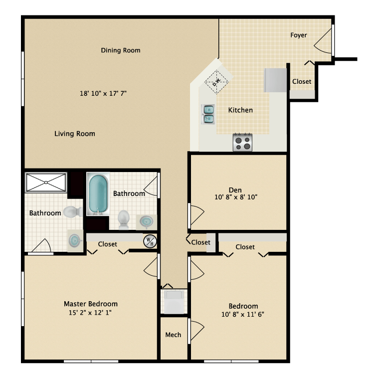 Floor plan image of Building 2-2C