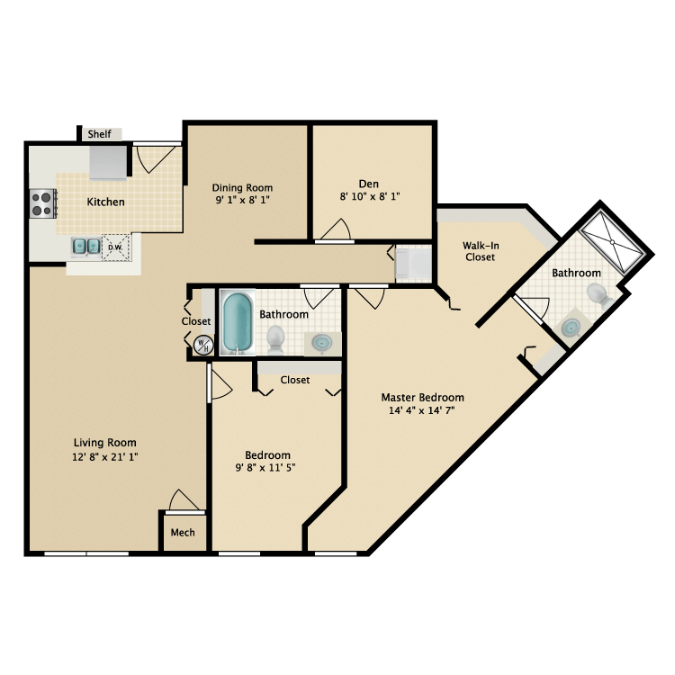 Floor plan image of Building 2-2I