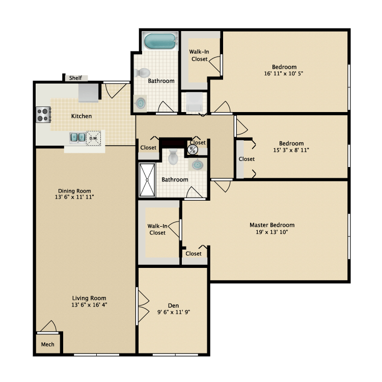 Floor plan image of Building 2-3A