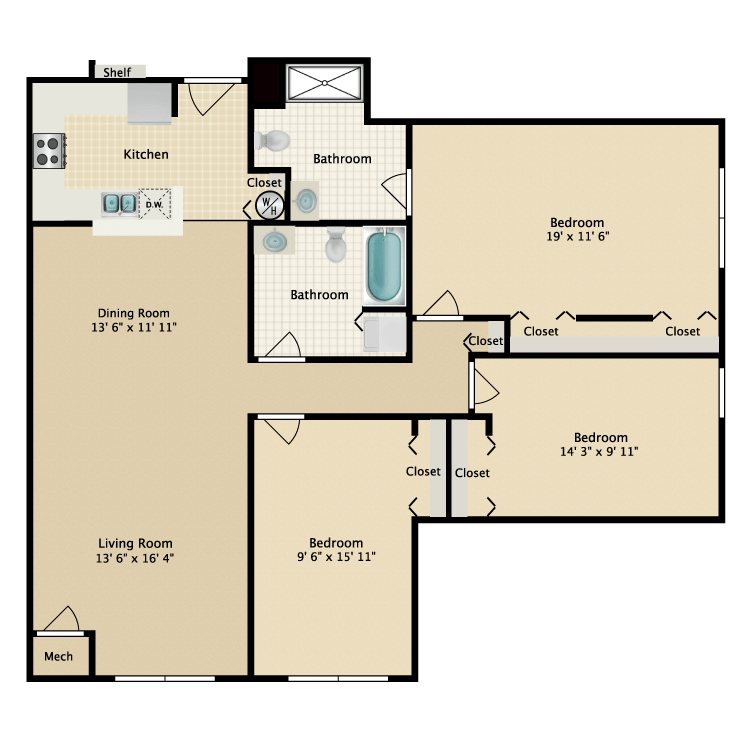 Floor plan image of Building 2-3B