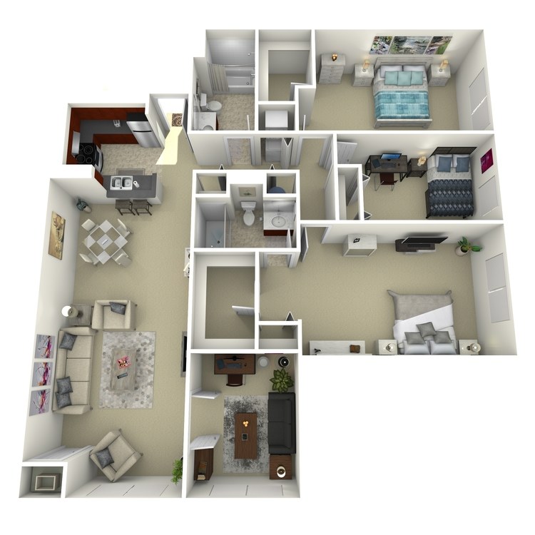 Floor plan image of Building 3-3A
