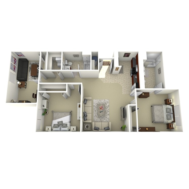 Floor plan image of Building 1-3C