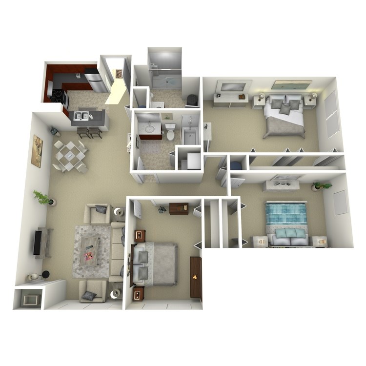 Floor plan image of Building 3-3B