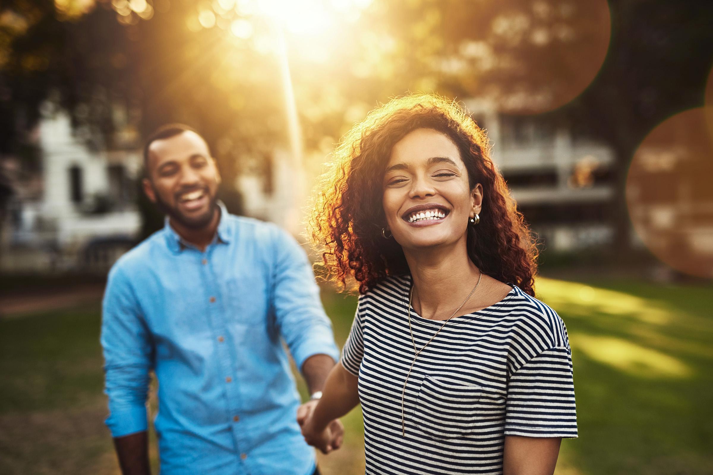 a man and woman posing for a picture
