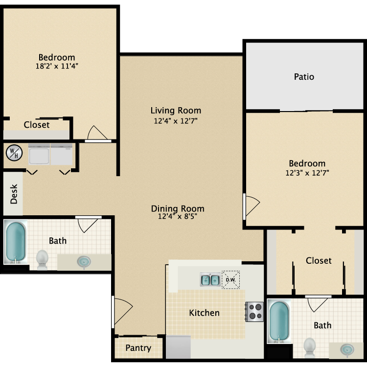 Floor plan image of Flat III