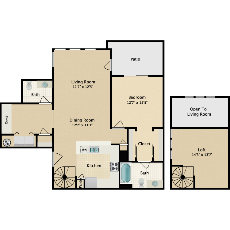 Floor plan image of Loft II