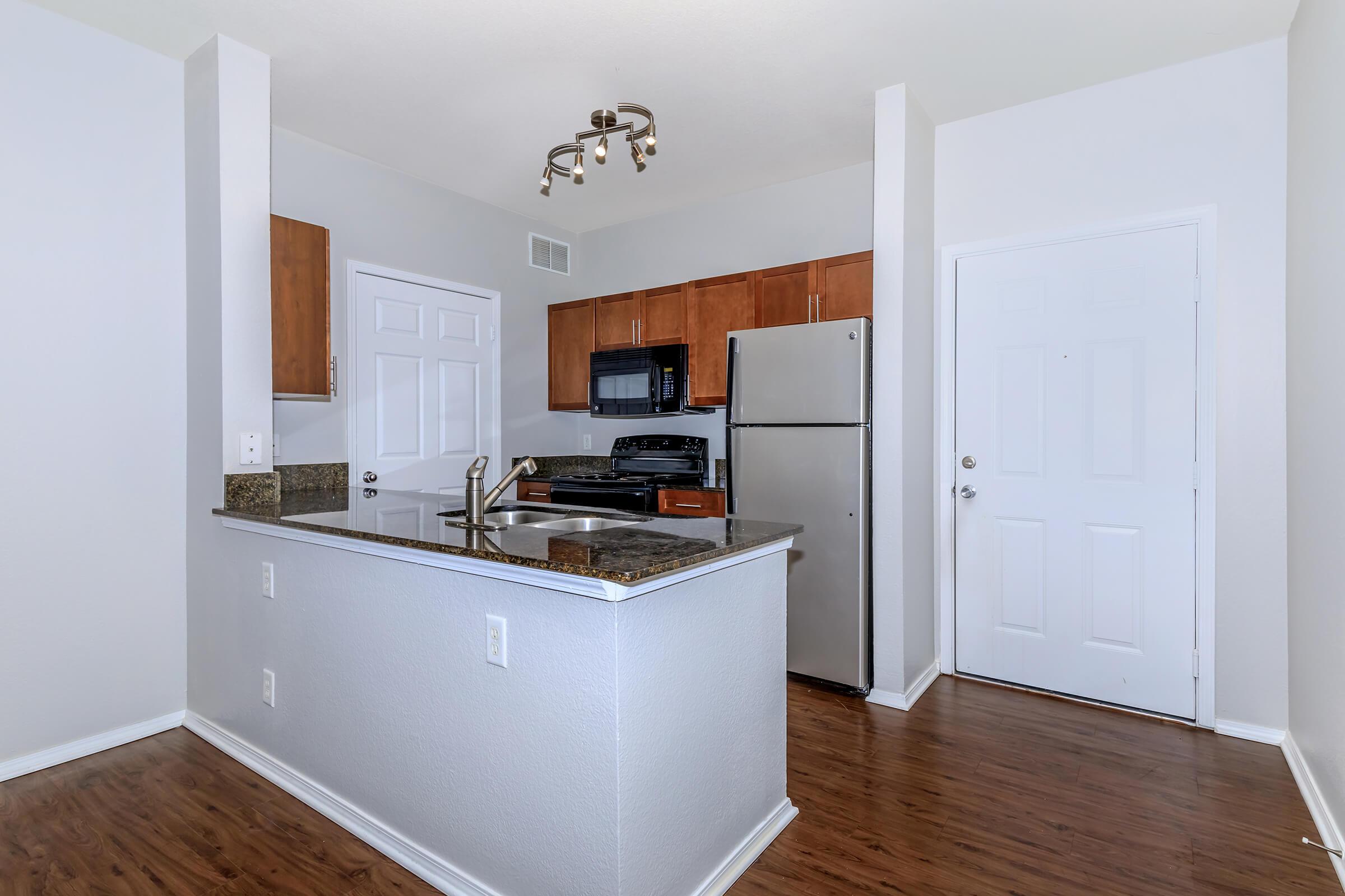 a view of a kitchen