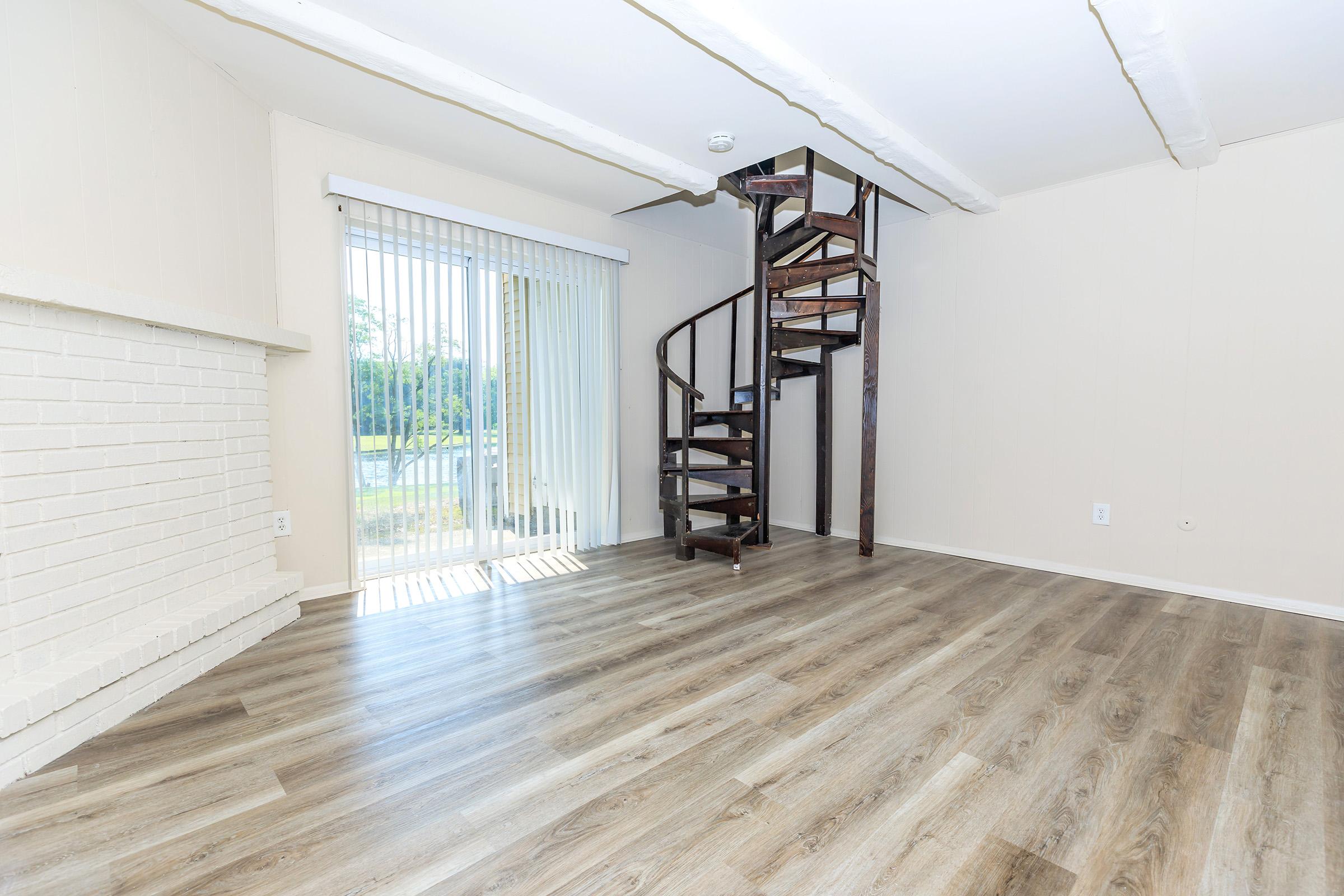 a room with a wooden floor