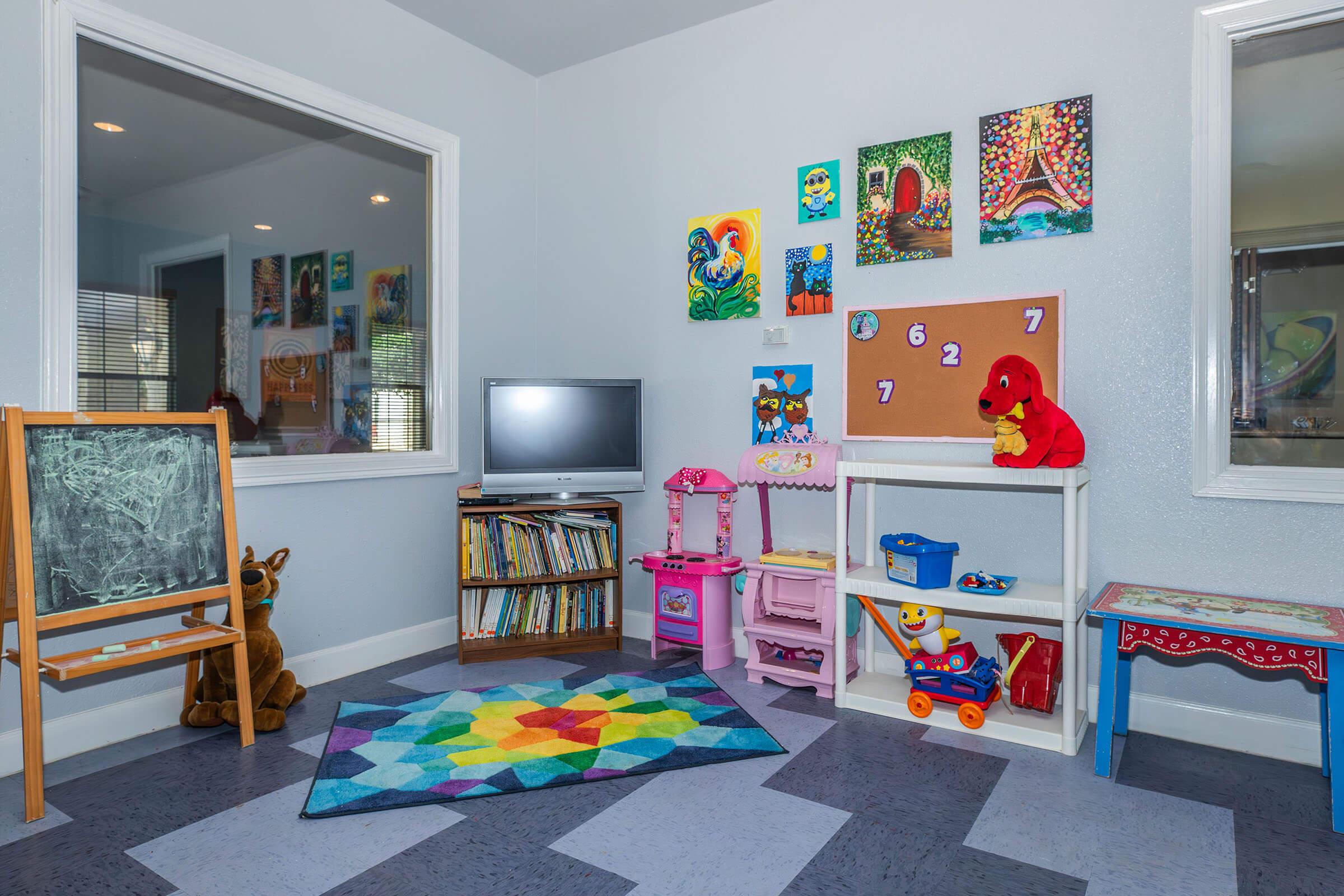 a colorful bedroom