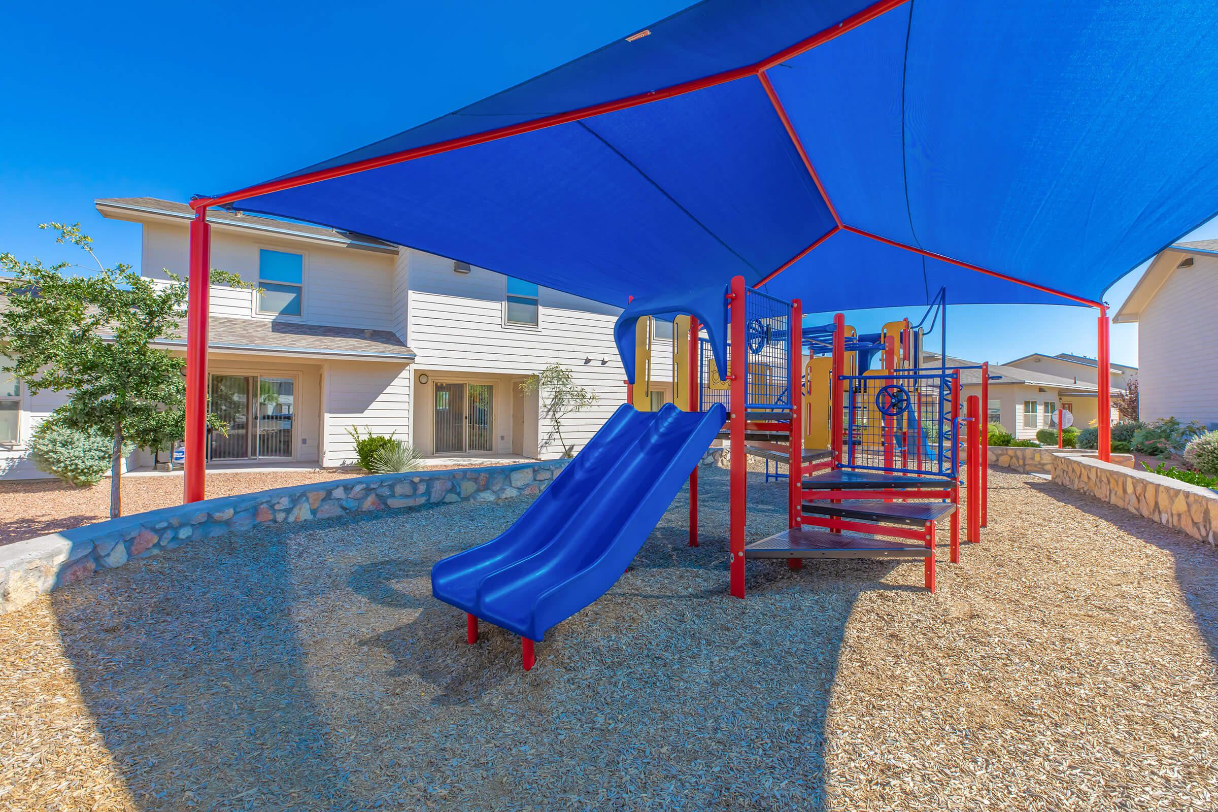 a red white and blue umbrella