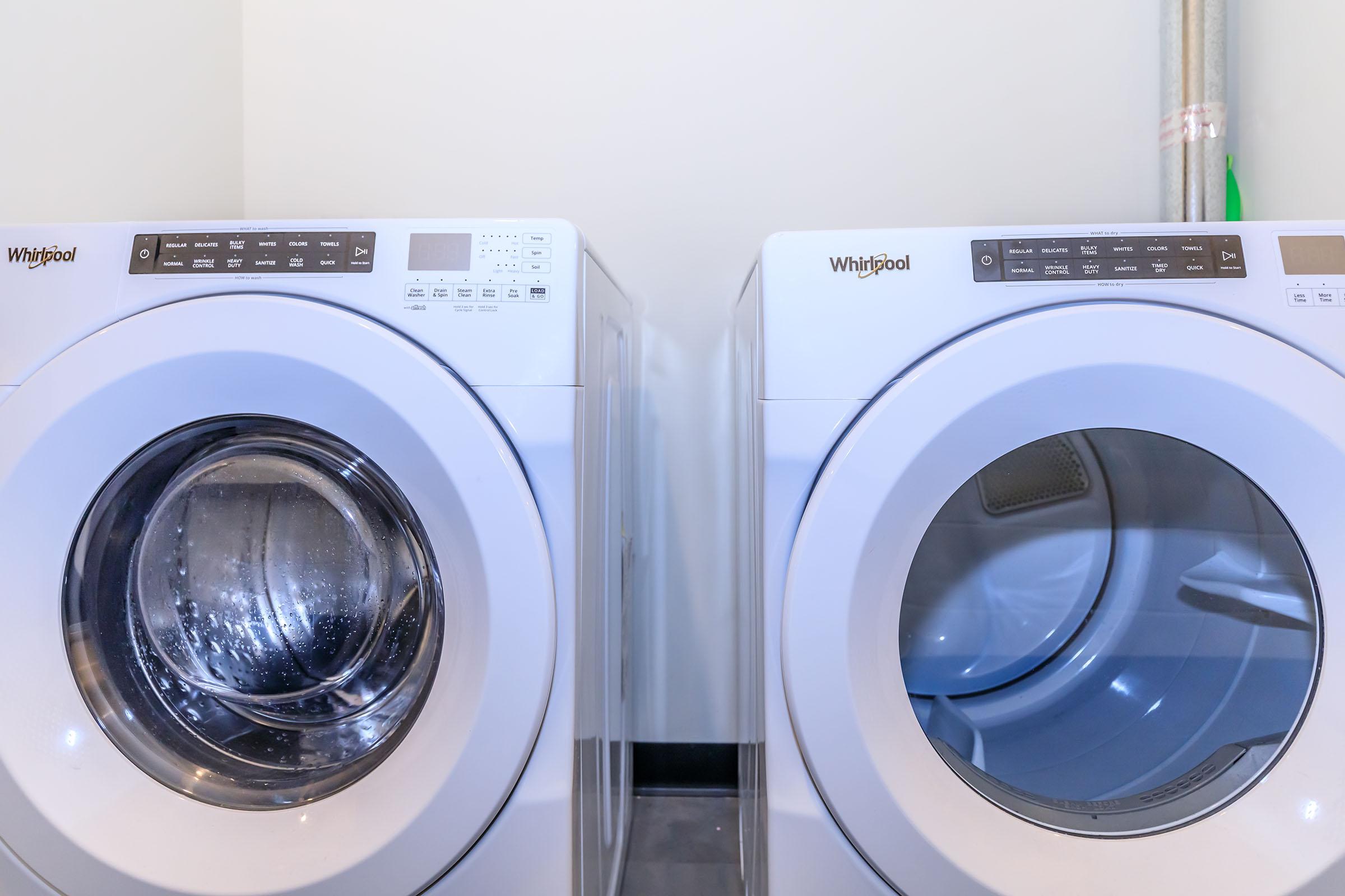 a washer and dryer