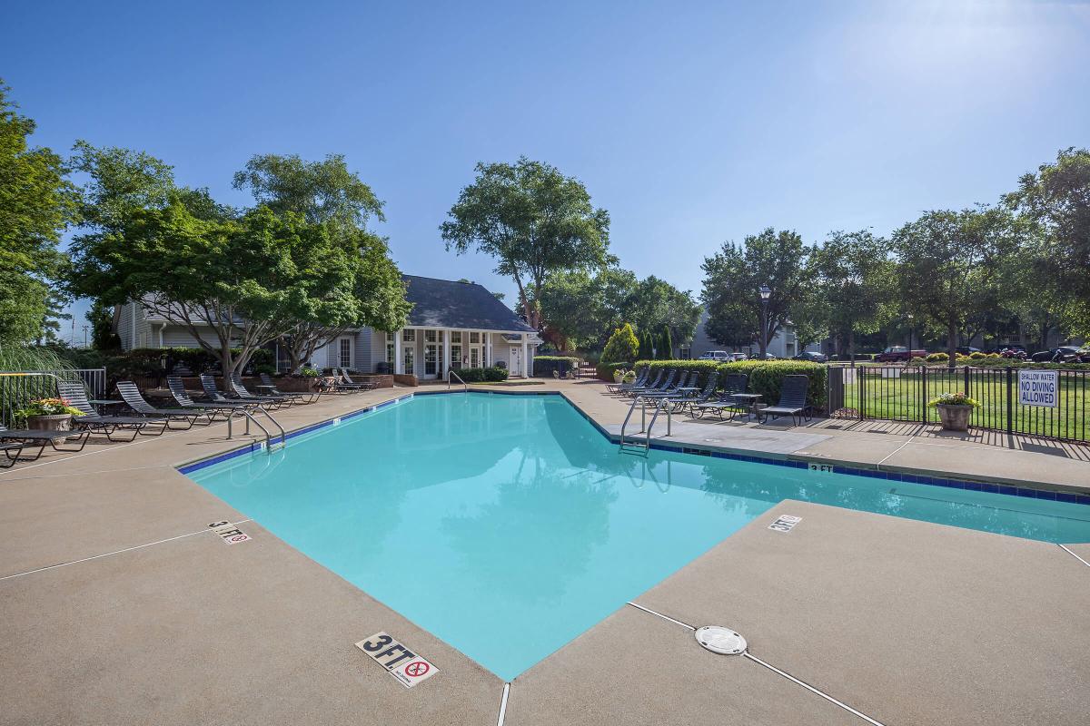 Relax by the pool at Gleneagle in Greenville, South Carolina.