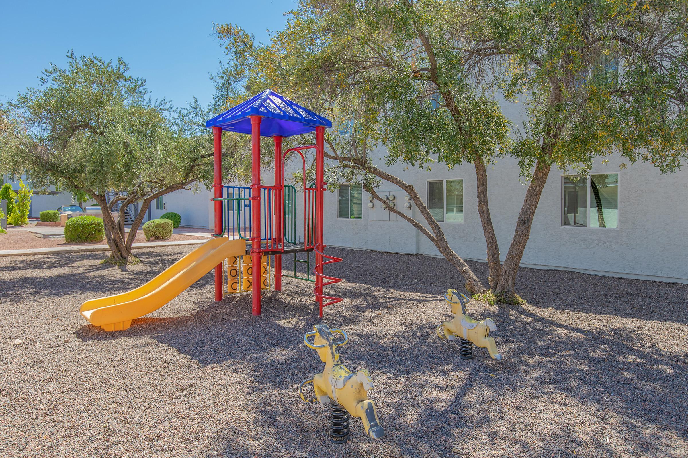 a playground at a beach