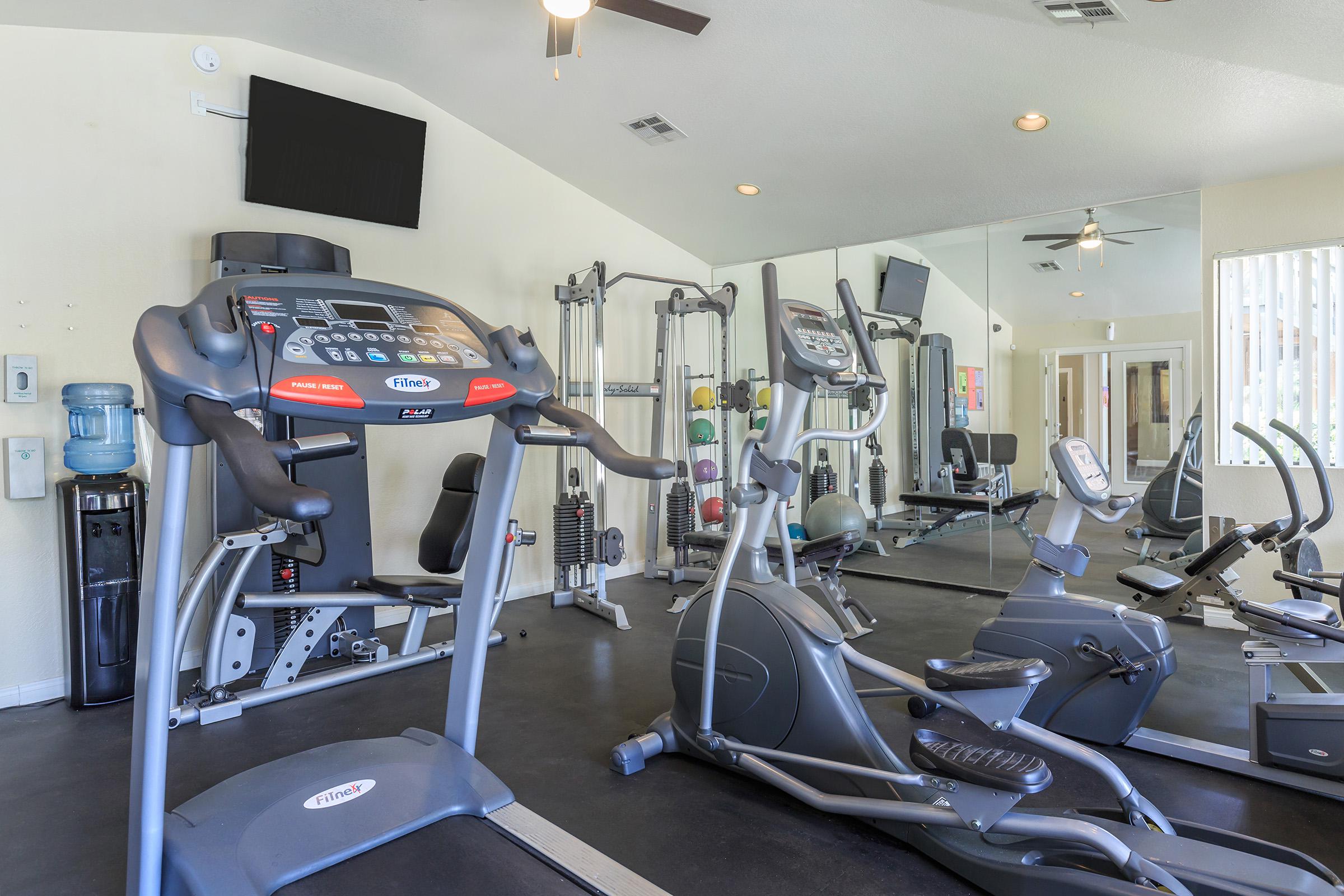 Work-out equipment in the commmunity gym