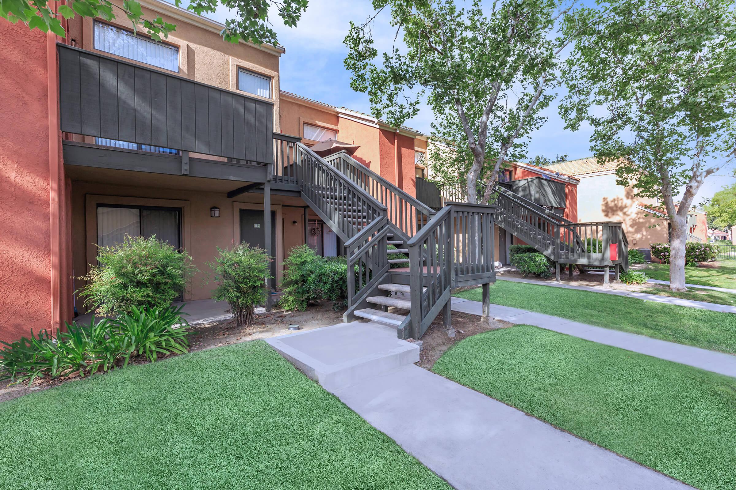 Community buildings with stairs