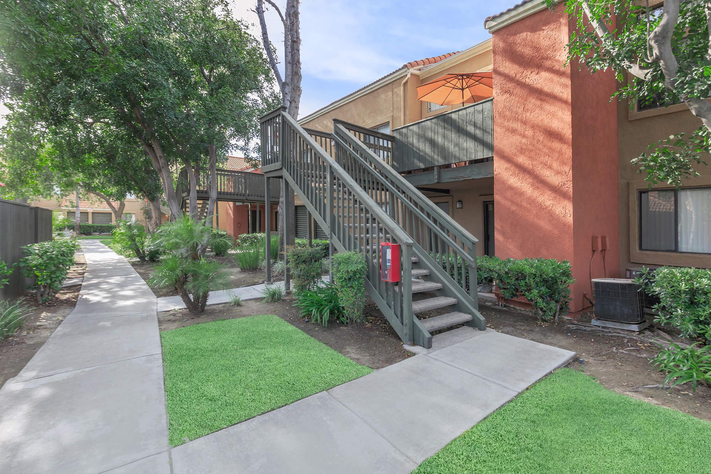 Harvest Glen community building with greenery