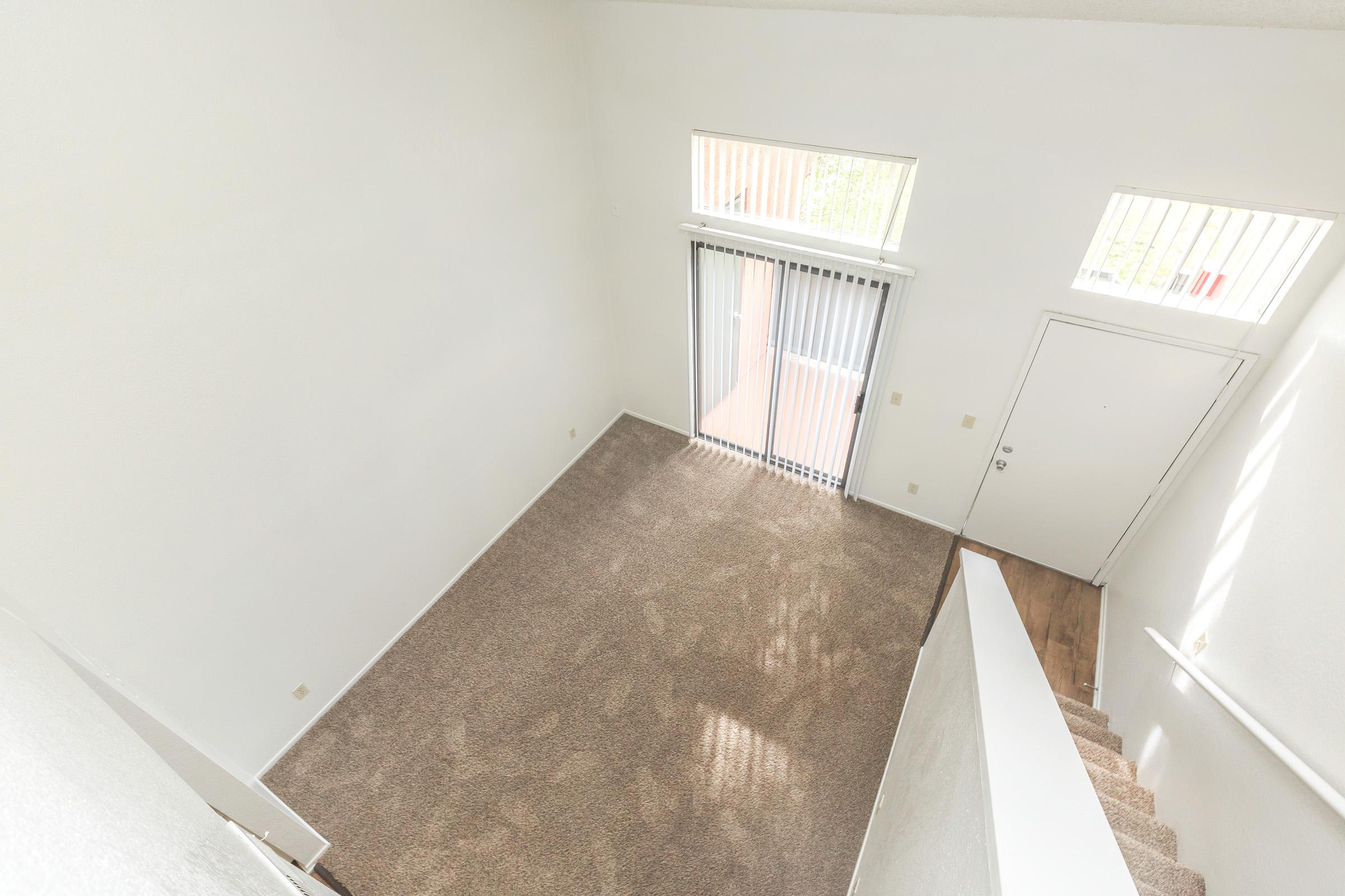 Overview of living room from second floor