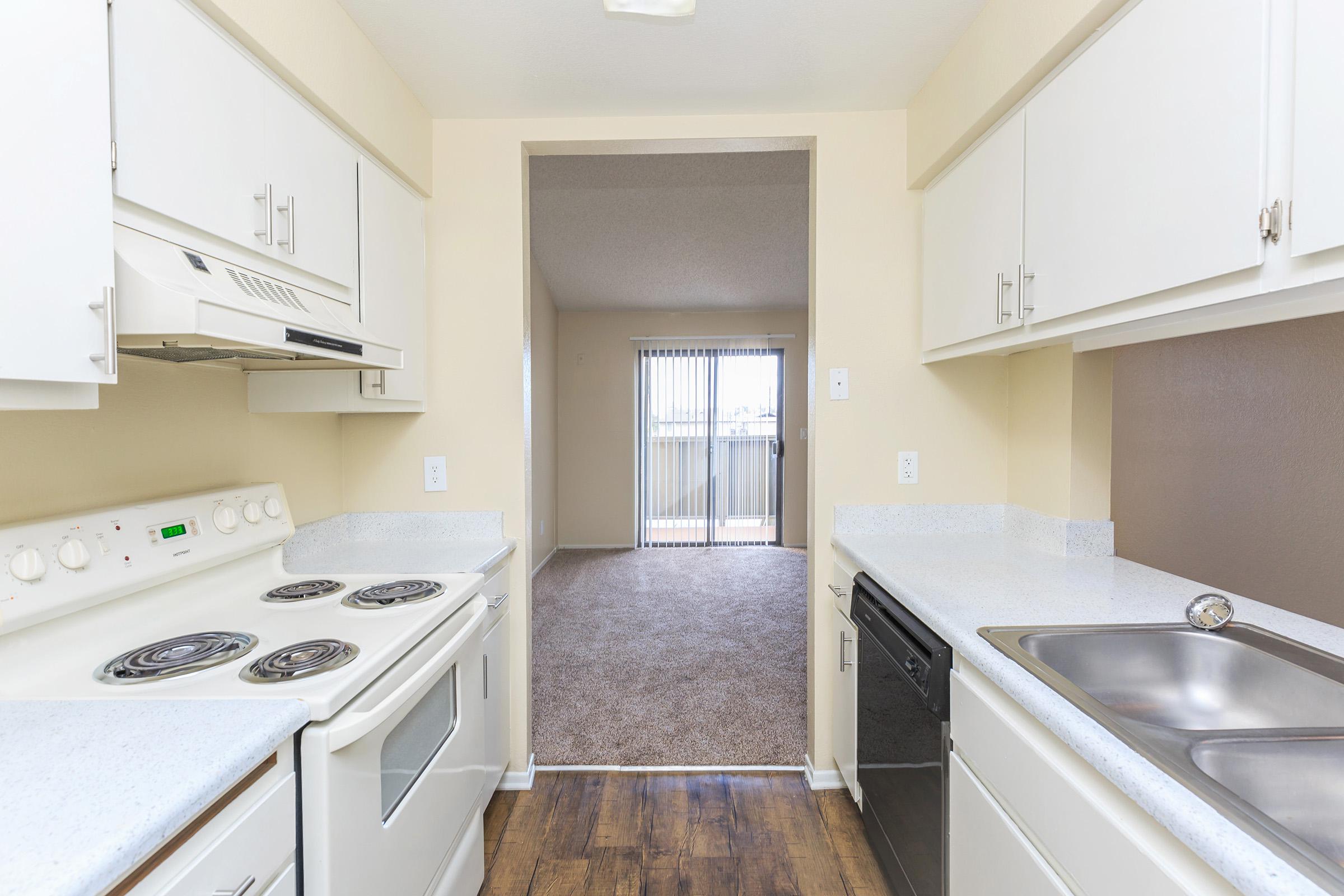 Kitchen with black dishwasher